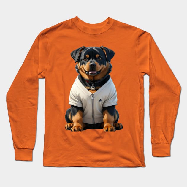 Rottweiler Dog Long Sleeve T-Shirt by MagicHub